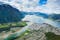 Photo of panoramic aerial view on Andalsnes City, Norway.