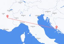 Vluchten van Grenoble, Frankrijk naar Split, Kroatië