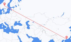 Flyrejser fra Shenzhen, Kina til Rörbäcksnäs, Sverige