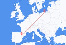 Flyreiser fra Gdansk, Polen til Zaragoza, Spania
