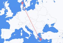 Flyreiser fra Sitia, Hellas til Aalborg, Danmark