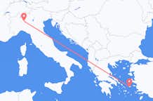 Flights from Icaria to Milan