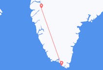 Vluchten van Kangerlussuaq, Groenland naar Nanortalik, Groenland