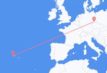 Fly fra Horta, Azores til Dresden