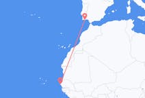 Vluchten van Dakar, Senegal naar Faro, Napoli, Portugal