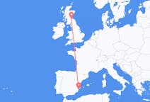 Flights from Alicante in Spain to Edinburgh in Scotland