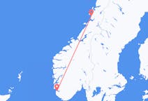 Fly fra Brønnøysund til Stavanger