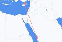 Vluchten van Djedda, Saoedi-Arabië naar Larnaca, Cyprus