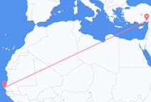 Flyrejser fra Dakar til Adana