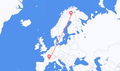 Vluchten van Le Puy-en-Velay, Frankrijk naar Kolari, Finland