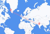 出发地 印度出发地 印多尔目的地 格陵兰努克的航班