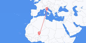 Flyrejser fra Niger til Italien