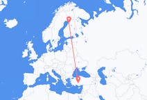 Voli da Conia, Turchia a Oulu, Finlandia