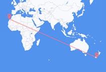 Flights from Dunedin, New Zealand to Fuerteventura, Spain