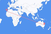 Flyreiser fra Inverell, Australia til Lanzarote, Spania