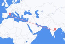 인도 라자문드리에서 출발해 스페인 마혼에게(으)로 가는 항공편