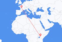 Vluchten van Eldoret, Kenia naar Limoges, Frankrijk