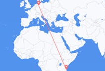 Flyg från Dar es-Salaam till Hannover