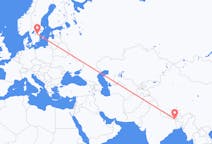 Flights from Bhadrapur, Mechi, Nepal to Linköping, Sweden