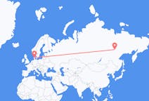 Flights from Yakutsk, Russia to Billund, Denmark