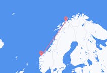 Flug frá Álasundi, Noregi til Tromsø, Noregi