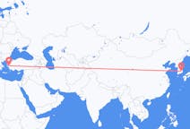 Flyreiser fra Daegu, Sør-Korea til Izmir, Tyrkia