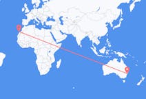 出发地 澳大利亚纽卡斯尔市目的地 西班牙富埃特文图拉岛的航班