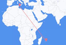 Vluchten van Mauritius Eiland, Mauritius naar Lampedusa, Italië