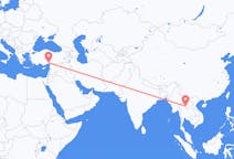 Flyreiser fra Nan Province, Thailand til Adana, Tyrkia