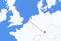 Flyreiser fra Newcastle upon Tyne, England til München, Tyskland