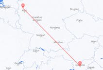 Flyrejser fra Ljubljana, Slovenien til Düsseldorf, Tyskland