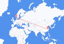 Flights from Huangshan City, China to Kristiansand, Norway