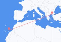 Flyg från Lanzarote, Spanien till Alexandroupolis, Grekland