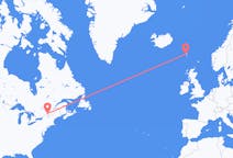 Flights from Montreal to Sørvágur