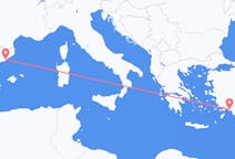 出发地 土耳其出发地 达拉曼目的地 西班牙巴塞罗那的航班