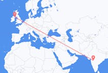 Flyrejser fra Aurangabad, Indien til Belfast, Nordirland