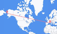 Flyg från Nome, USA till Figari, Frankrike