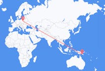 Flyreiser fra Port Moresby, til Warszawa
