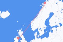 出发地 挪威出发地 纳尔维克目的地 爱尔兰都柏林的航班