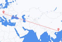 Flyrejser fra Guangzhou, Kina til Linz, Østrig