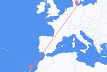 出发地 德国从 吕贝克目的地 西班牙兰萨罗特岛的航班