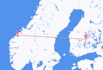 Vluchten van Jyväskylä naar Molde