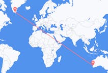 Flyrejser fra Perth, Australien til Narsarsuaq, Grønland