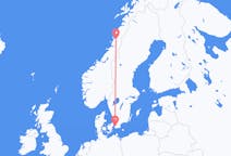 Fly fra Mosjøen til Malmö