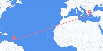 Flights from Grenada to Greece