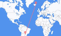 Flyreiser fra Foz do Iguaçu, Brasil til Egilsstaðir, Island