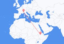 出发地 埃塞俄比亚出发地 巴赫達爾目的地 意大利都灵的航班