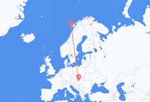 Vols de Budapest, Hongrie pour Leknes, Norvège