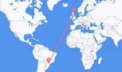 Vluchten van Ponta Grossa, Brazilië naar Aberdeen, Schotland