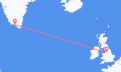 เที่ยวบิน จาก Qaqortoq, กรีนแลนด์ ไปยัง แมนเชสเตอร์, อังกฤษ